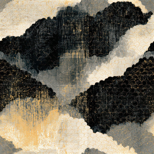 Screenprint Antique Scales Bone Seamless Digital Paper Pack (DDD013432)