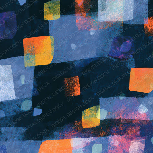 Screenprint Neon Navy Chalk Digital Paper Pack (DDD013434)