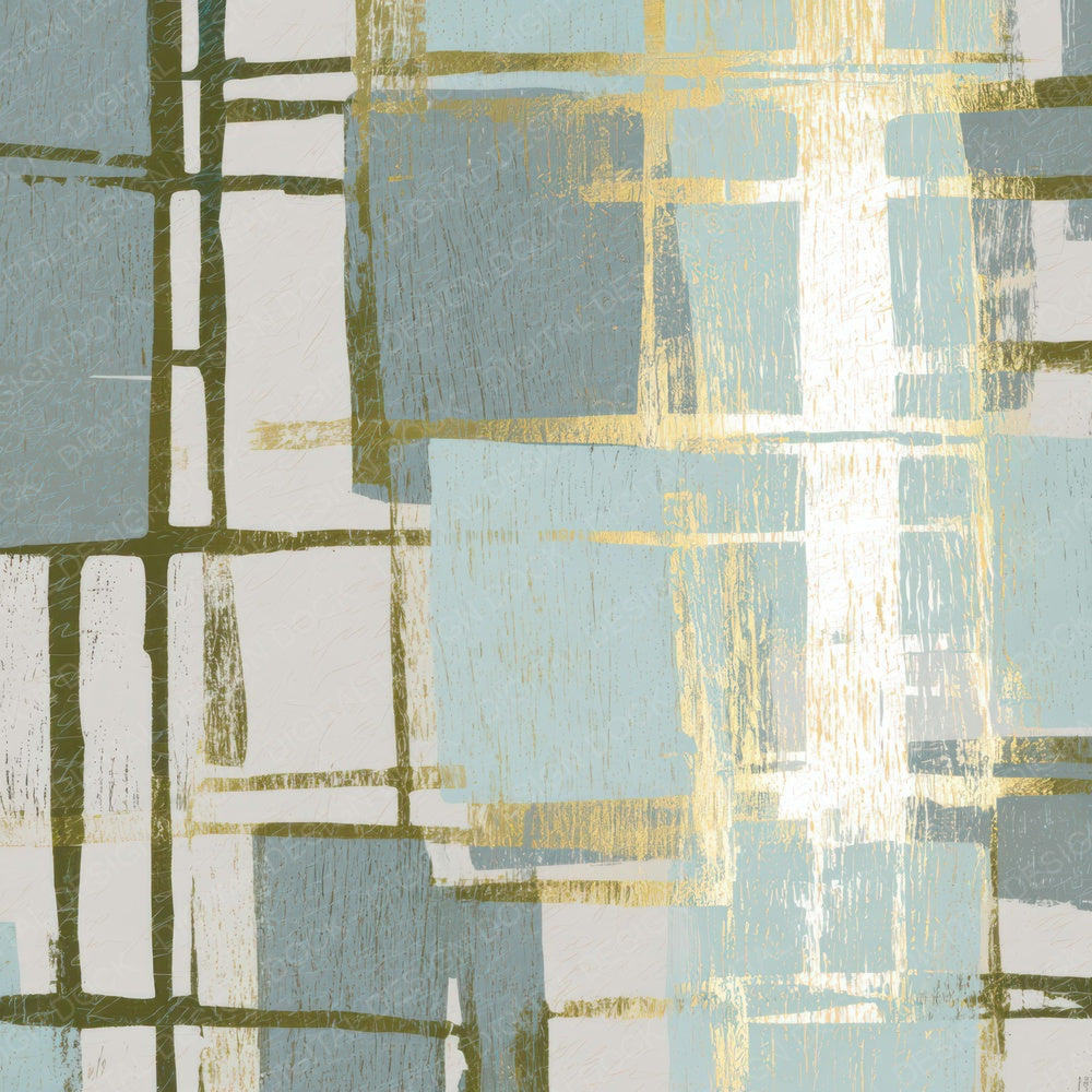 Woodcut Neon Grids Sea Glass Digital Paper Pack (DDD013444)
