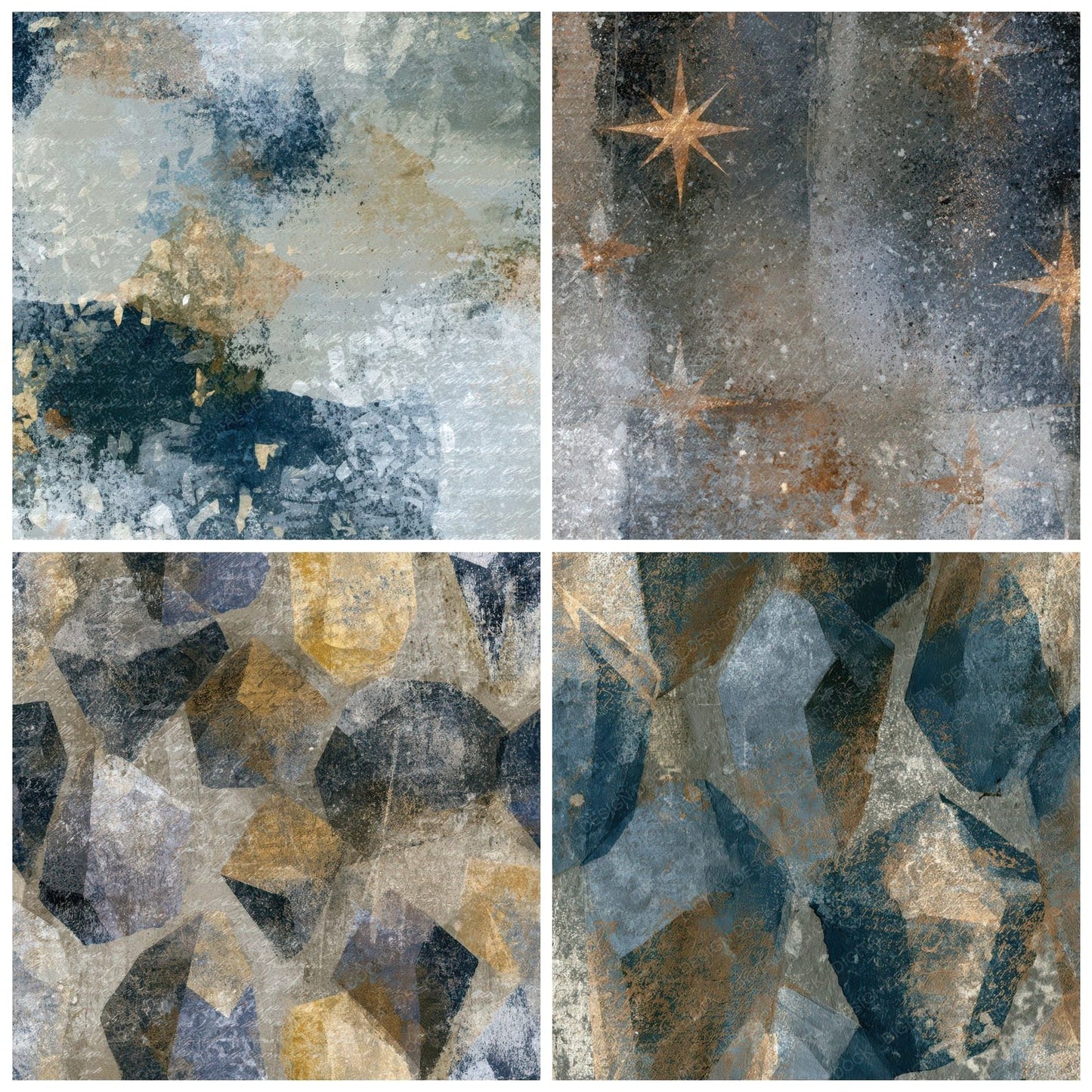 Monoprint Magic Crystals Gunmetal Pearl Digital Paper Pack (DDD013447)