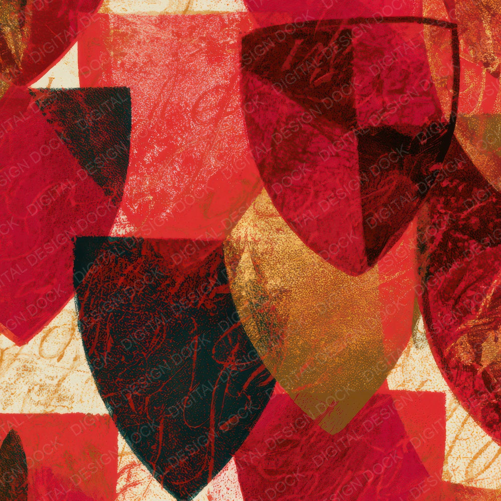 Monoprint Medieval Shields Cherry Ivory Digital Paper Pack (DDD013448)