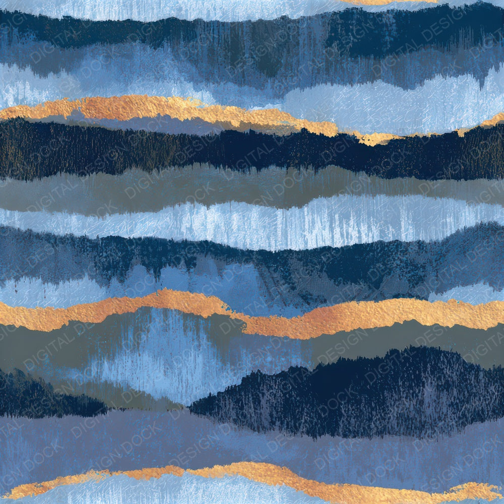 Screenprint Ikat Indigo Slate Seamless Digital Paper Pack (DDD013453)