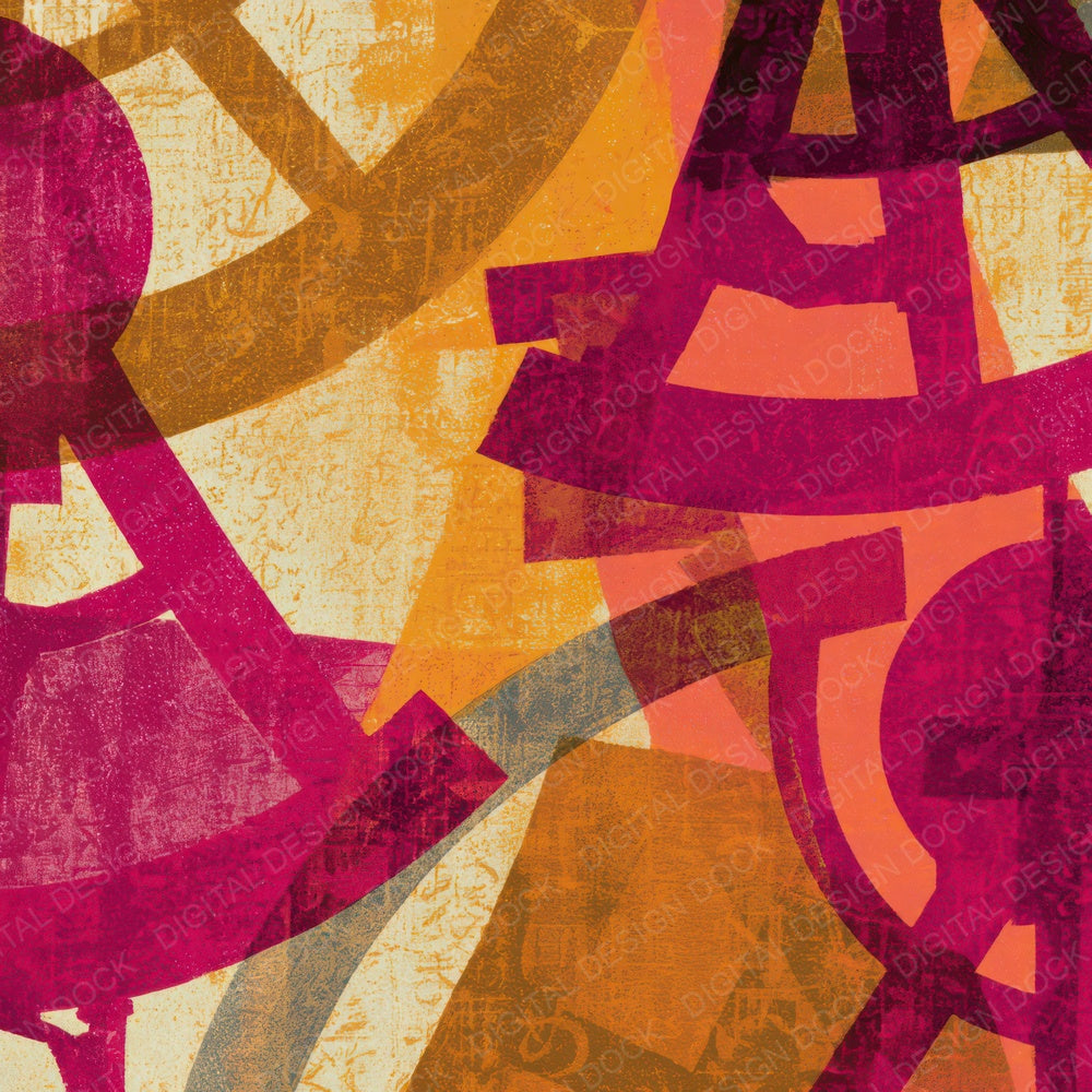 Screenprint Sextants Amber Magenta Digital Paper Pack (DDD013454)