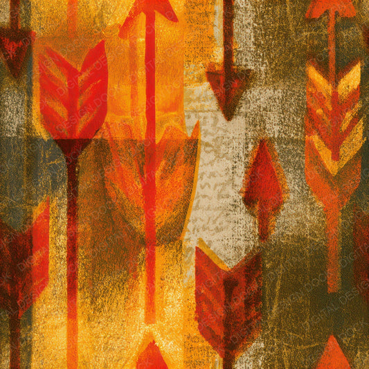 Woodblock Neon Arrows Oolong Seamless Digital Paper Pack (DDD013456)