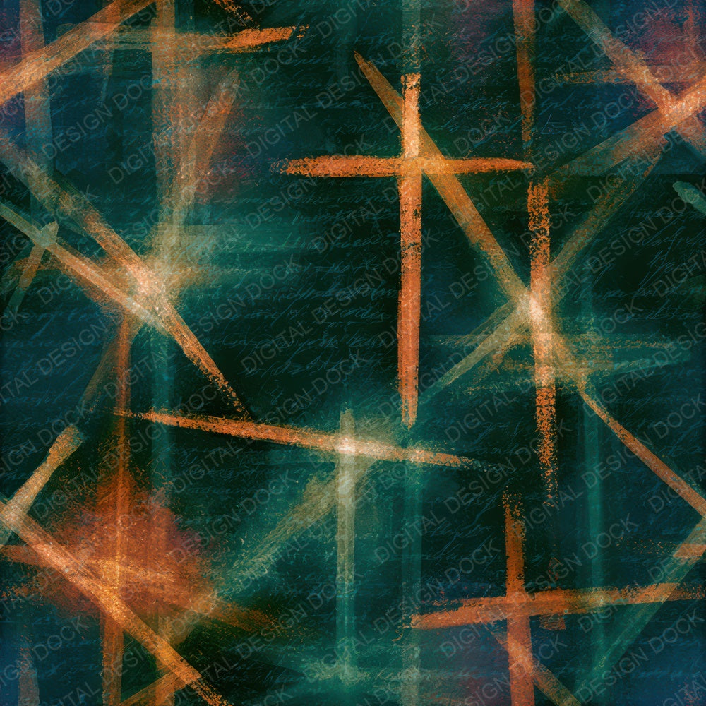 X Ray Swords Jade Copper Seamless Digital Paper Pack (DDD013462)