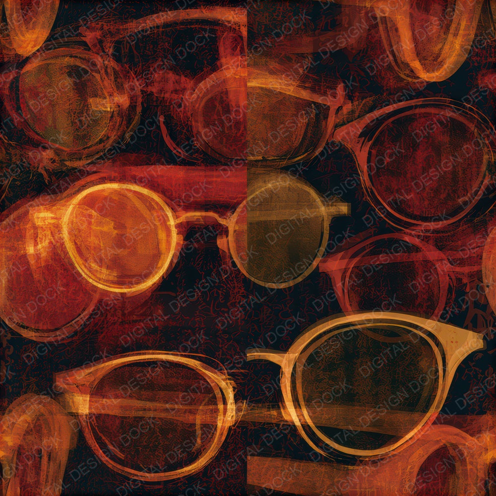 X-Ray Spectacles Oxblood Copper Seamless Digital Paper Pack (DDD013464)