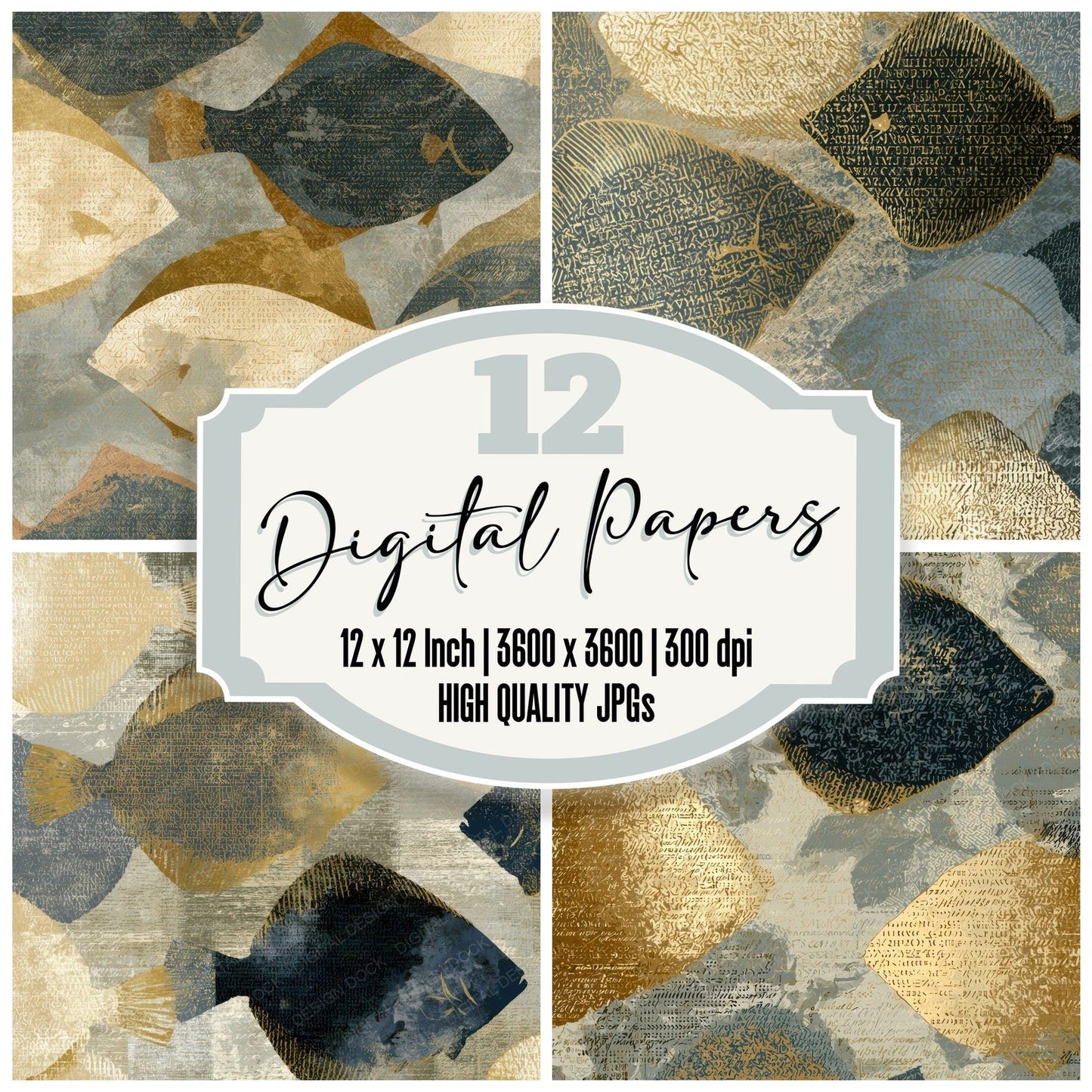 ASCII Flounder Sand Biscuit Digital Paper Pack (DDD013467)