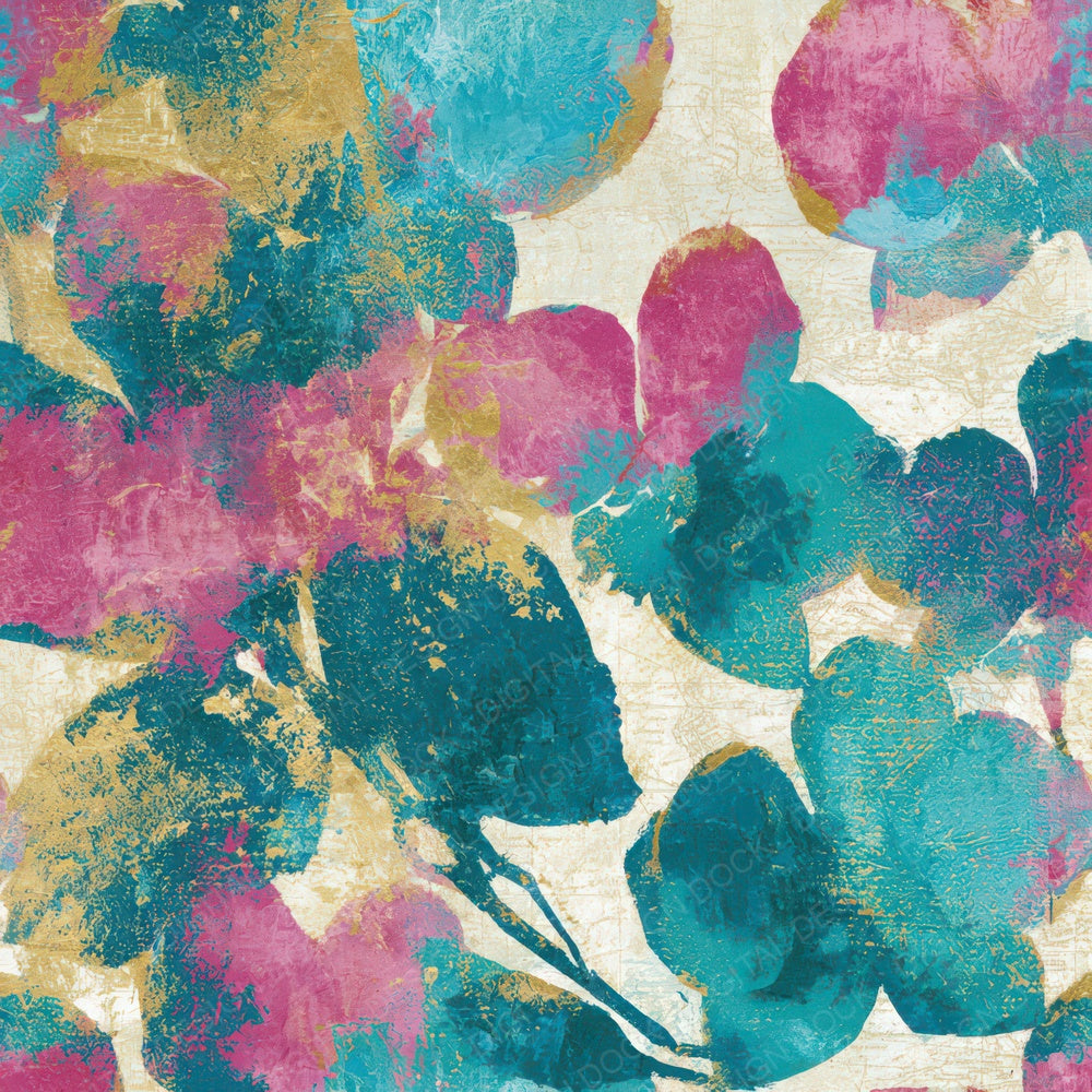Impressionist Orchid Bubblegum Turquoise Digital Paper Pack (DDD013470)
