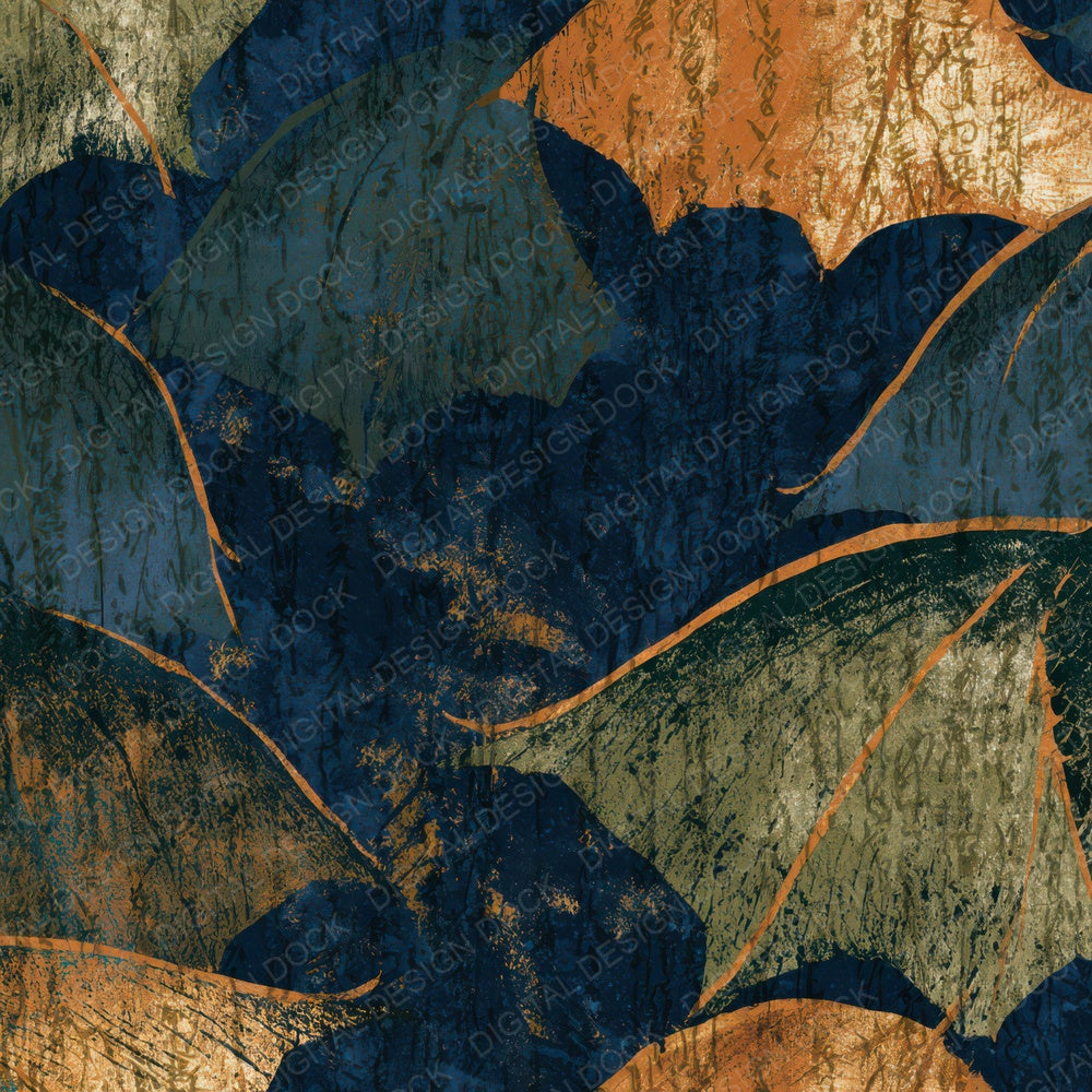 Minimal Dragon Wings Palm Ochre Digital Paper Pack (DDD013472)