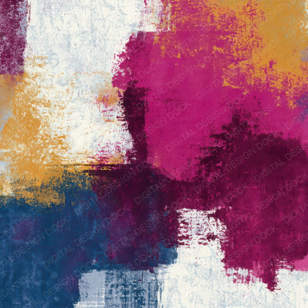 Monoprint Raspberry Plum Abstract Digital Paper Pack (DDD013473)