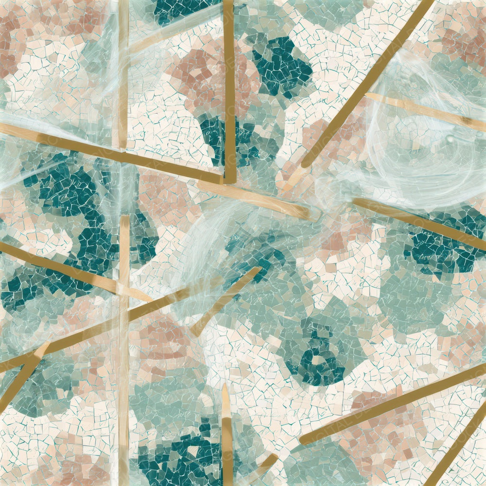 Mosaic Incense Blush Mint Seamless Digital Paper Pack (DDD013474)