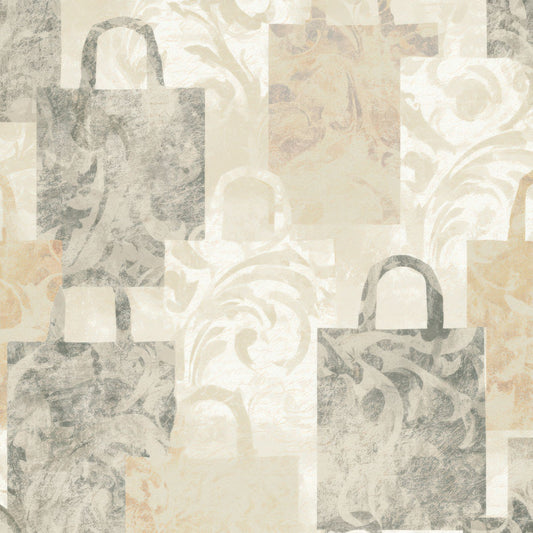 Rococo Tote Bags Graphite Cream Digital Paper Pack (DDD013476)
