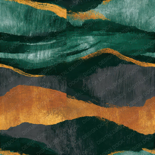 Sumi-e Forest Bronze Charcoal Abstract Seamless Digital Paper Pack (DDD013477)
