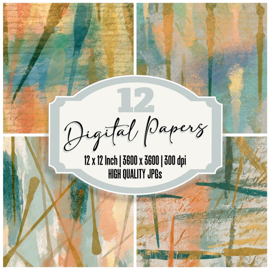 X-ray Wizard Staffs Peach Mint Digital Paper Pack (DDD013484)