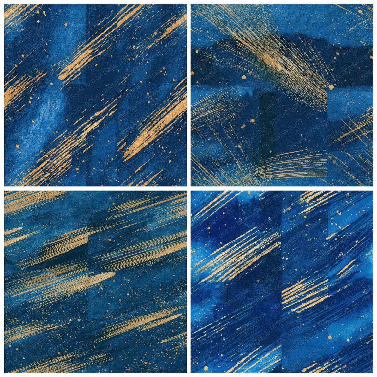 Cyanotype Comet Trails Sepia Seamless Digital Paper Pack (DDD013491)