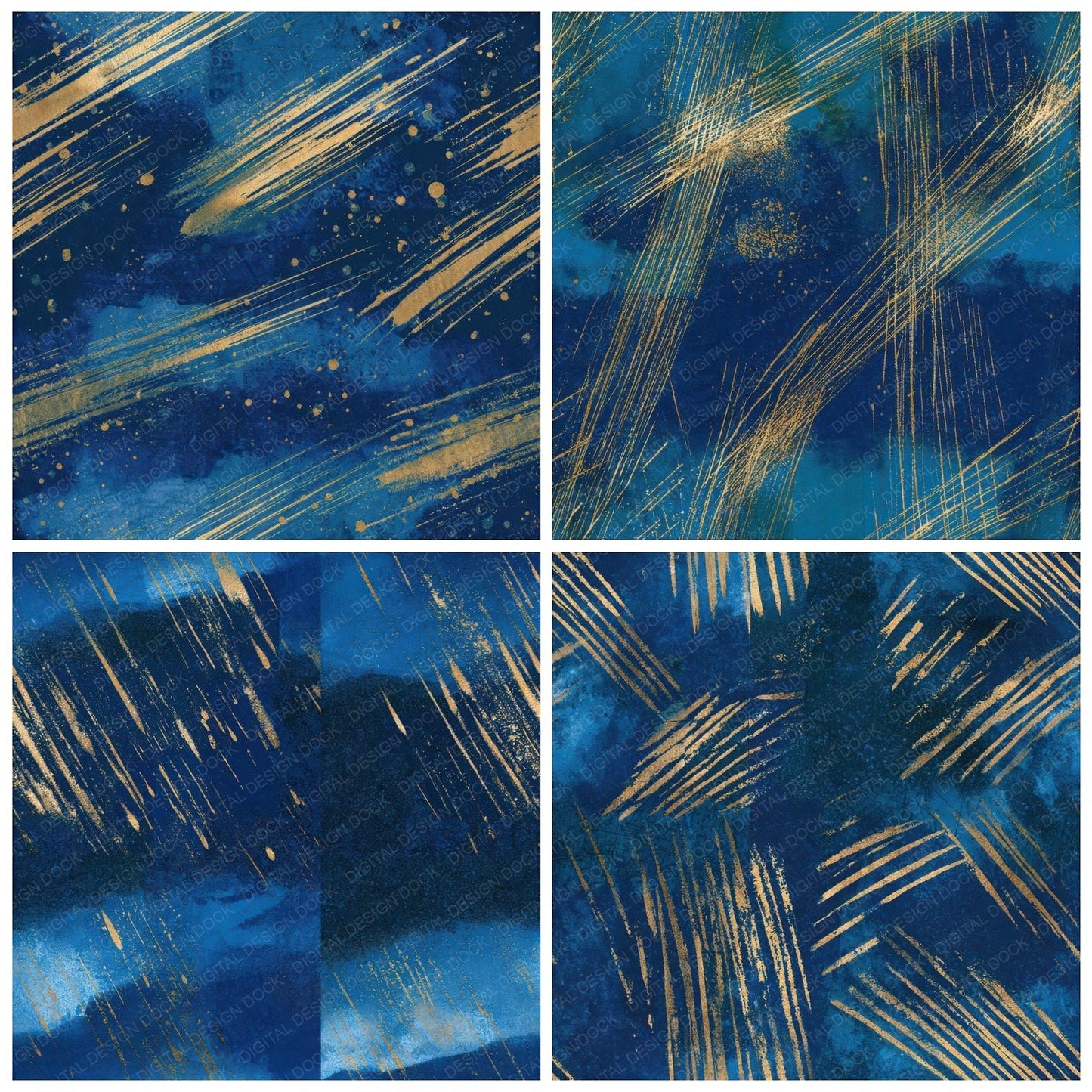 Cyanotype Comet Trails Sepia Seamless Digital Paper Pack (DDD013491)