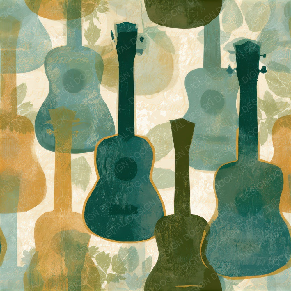 Fresco Ukulele Pine Cedar Seamless Digital Paper Pack (DDD013493)