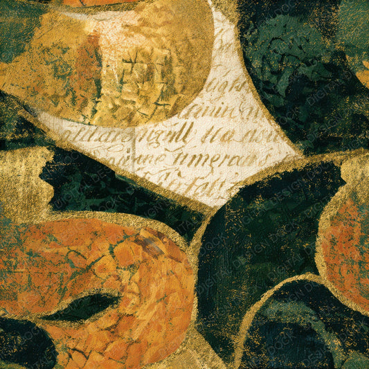 Gouache Serpent Oolong Amber Seamless Digital Paper Pack (DDD013495)