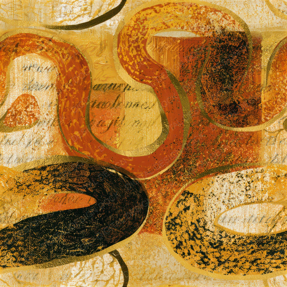 Gouache Serpent Oolong Amber Seamless Digital Paper Pack (DDD013495)