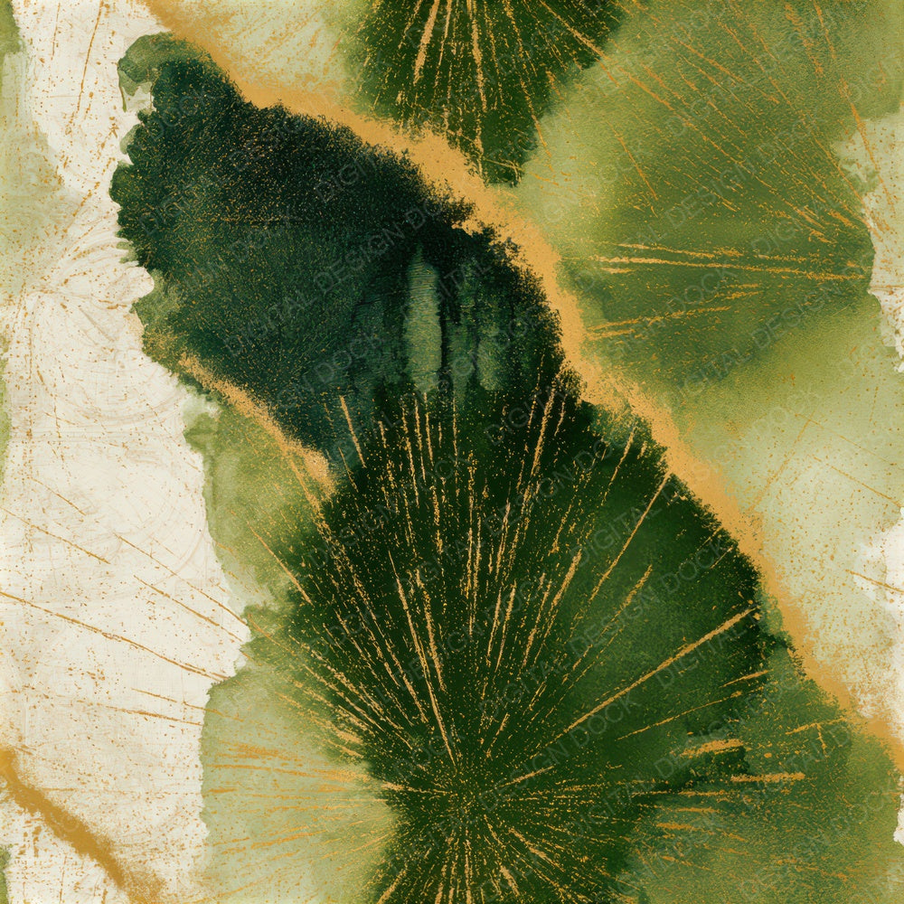 Sumi-e Celestial Maps Olive Chartreuse Seamless Digital Paper Pack (DDD013501)