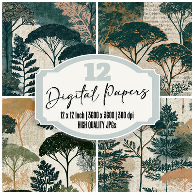 Blueprint Yarrow Forest Bone Digital Paper Pack (DDD013506)