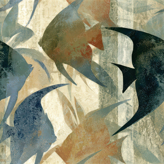 Fresco Angelfish Sage Forest Seamless Digital Paper Pack (DDD013510)