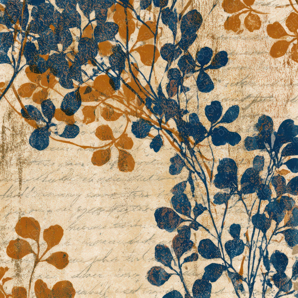 Linocut Baby Tears Sienna Indigo Digital Paper Pack (DDD013512)