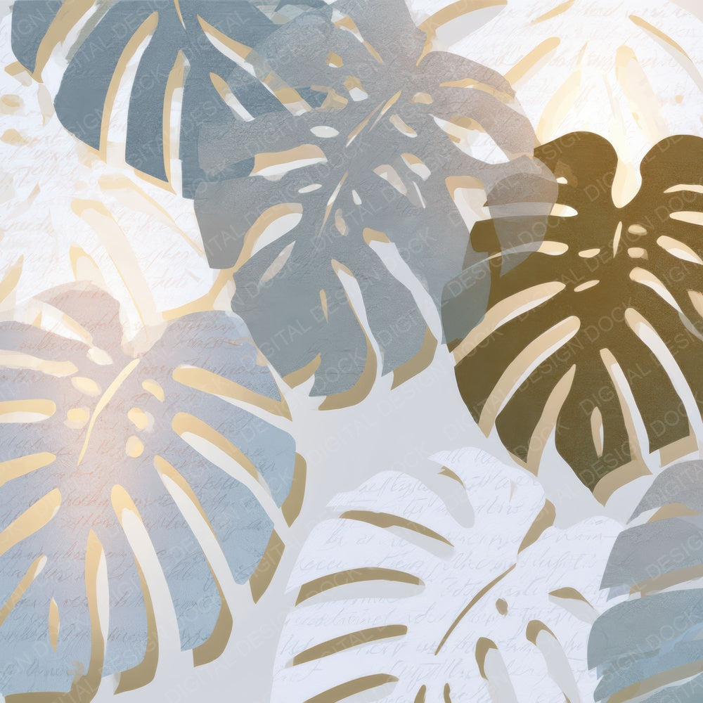 Papercut Philodendron Stone Bone Digital Paper Pack (DDD013514)