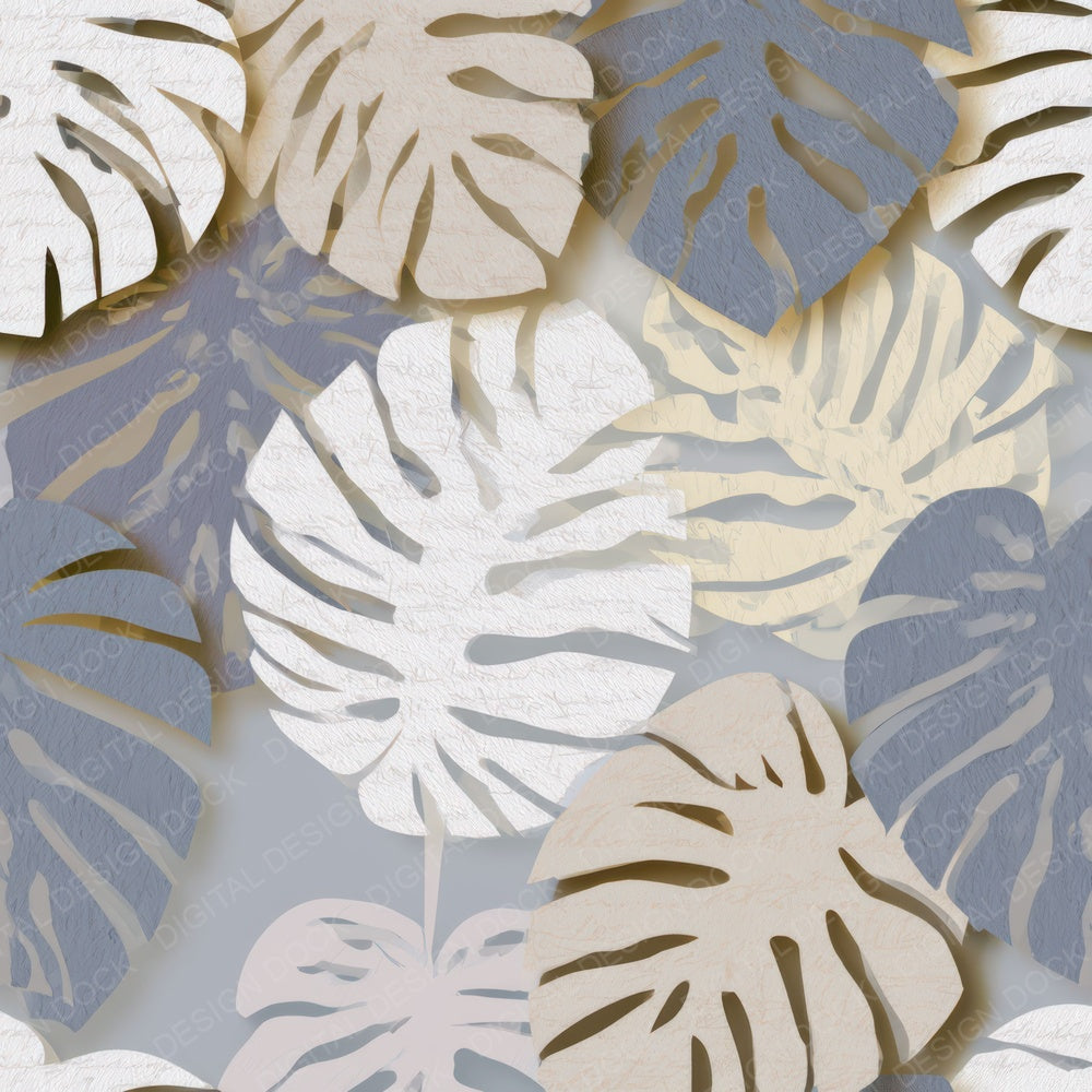 Papercut Philodendron Stone Bone Digital Paper Pack (DDD013514)