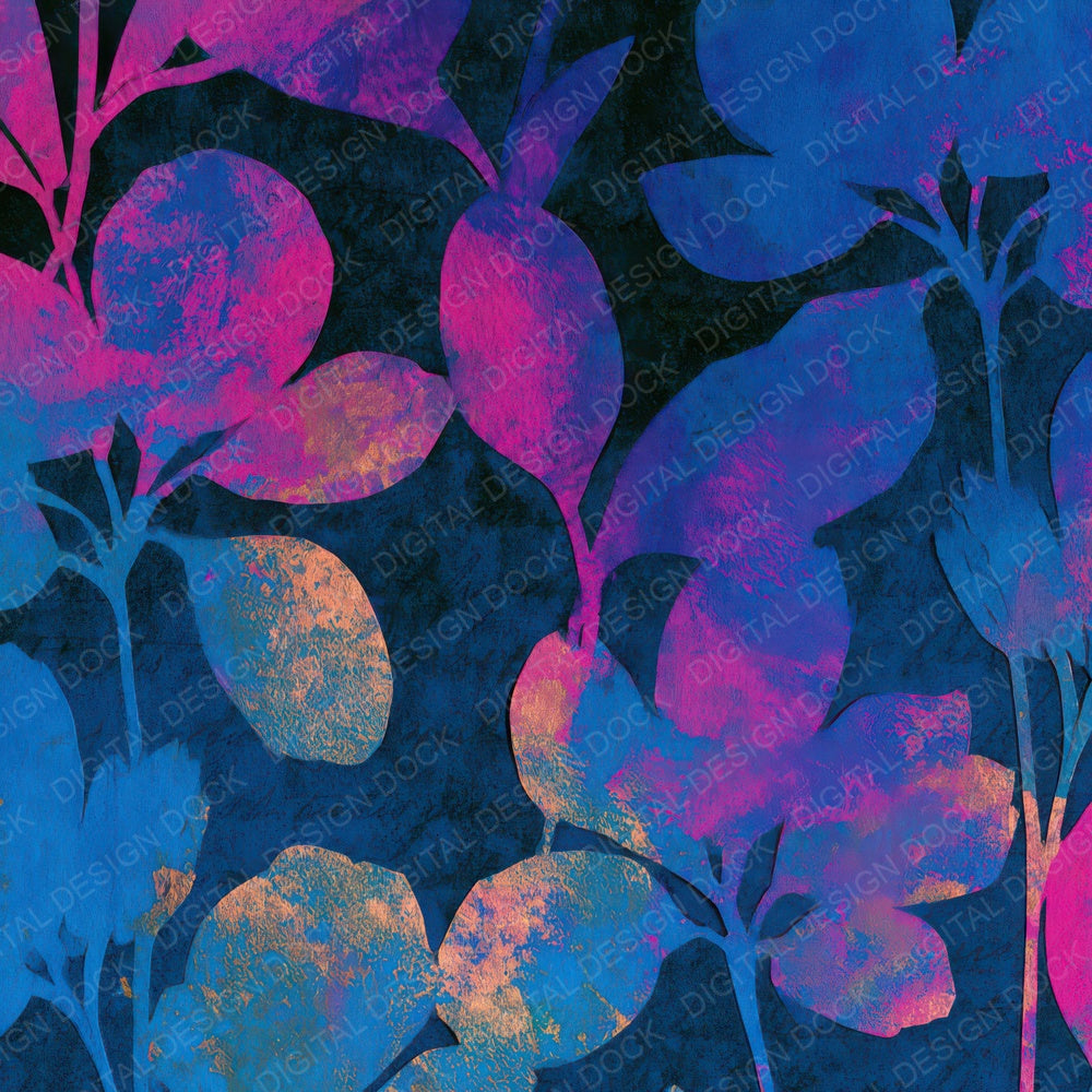 Papercut Violets Electric Pink Cyan Digital Paper Pack (DDD013515)