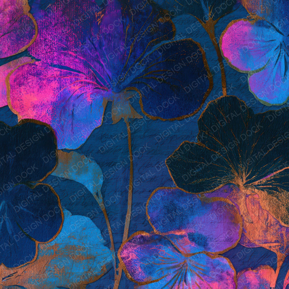 Papercut Violets Electric Pink Cyan Digital Paper Pack (DDD013515)