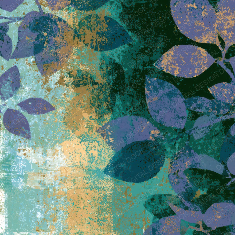 Screenprint Violets Mint Jade Digital Paper Pack (DDD013518)