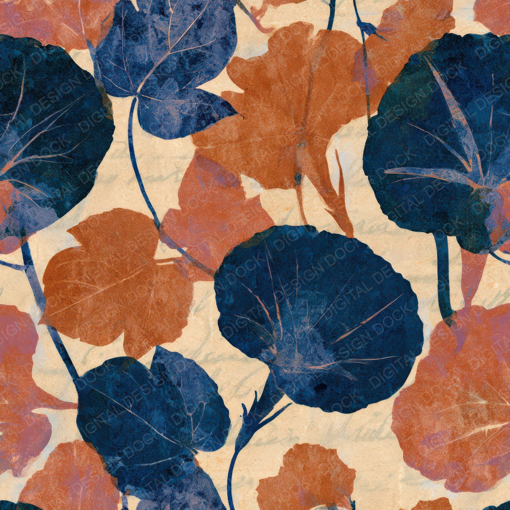 Blueprint Morning Glory Sienna Indigo Digital Paper Pack (DDD013527)