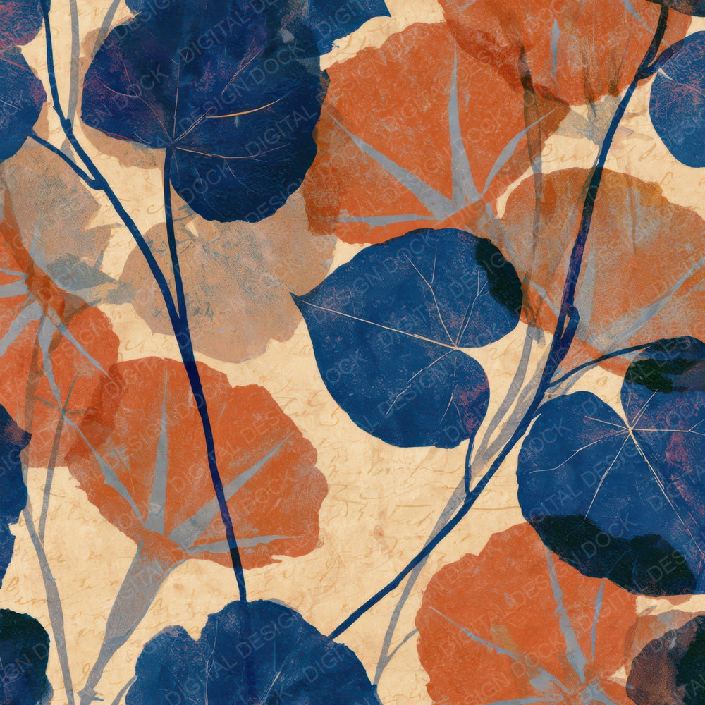 Blueprint Morning Glory Sienna Indigo Digital Paper Pack (DDD013527)