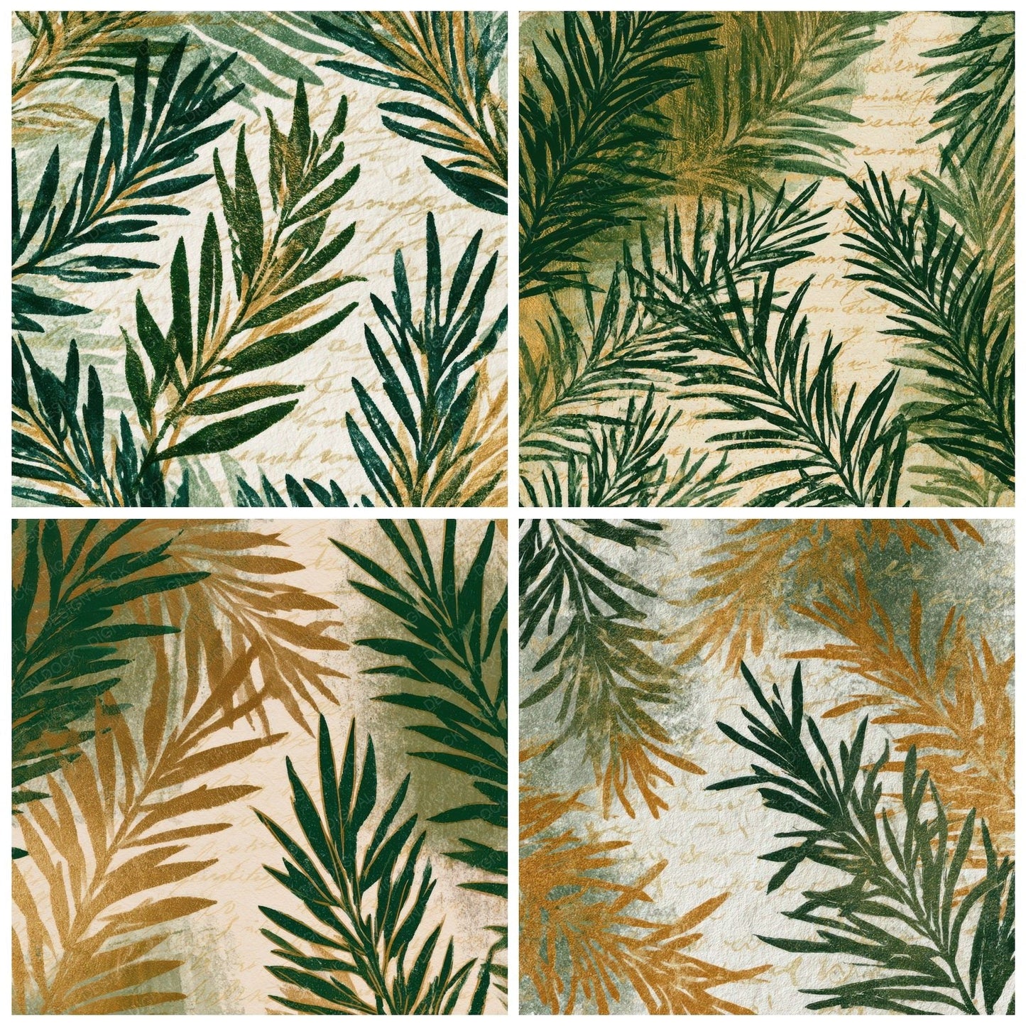 Letterpress Rosemary Sage Ivory Digital Paper Pack (DDD013533)