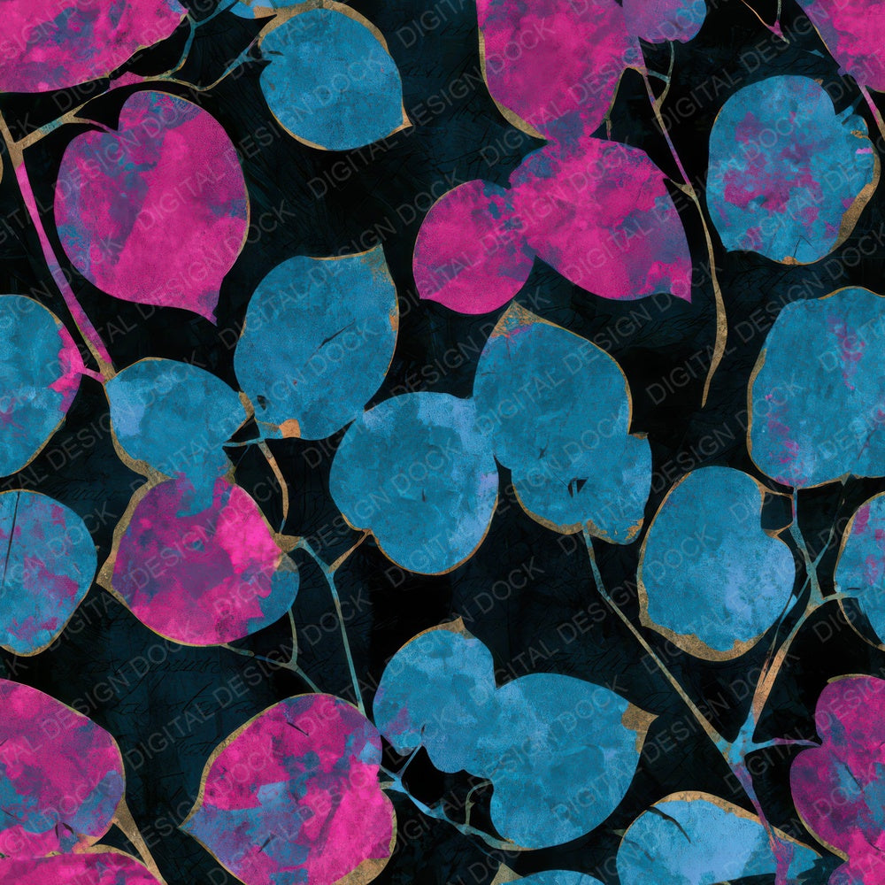 Papercut Bougainvillea Pink Cyan Digital Paper Pack (DDD013534)