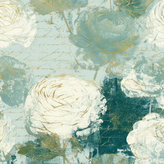 Blueprint Ranunculus Seafoam Digital Paper Pack (DDD013547)