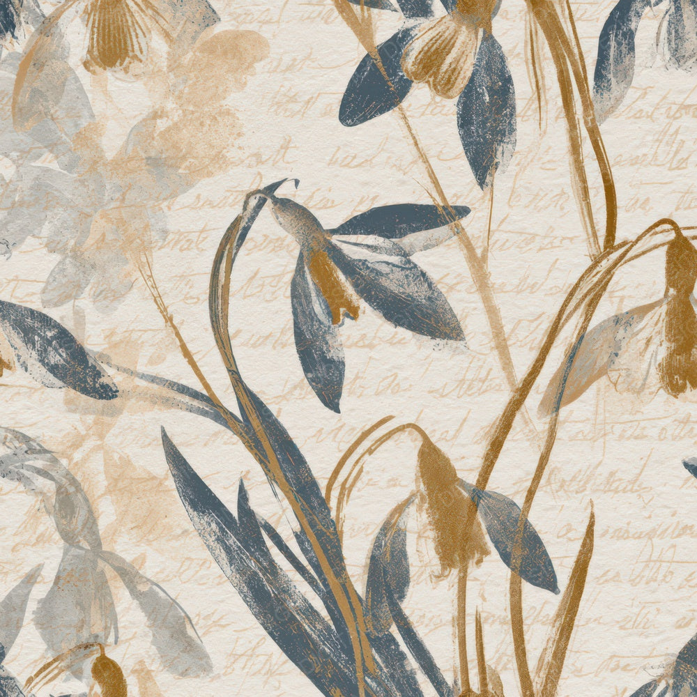 Blueprint Snowdrops Slate Sand Digital Paper Pack (DDD013548)