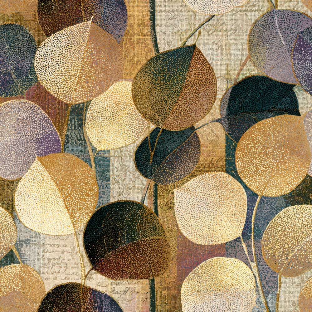 Pointillism Eucalyptus Gold Bone Digital Paper Pack (DDD013556)