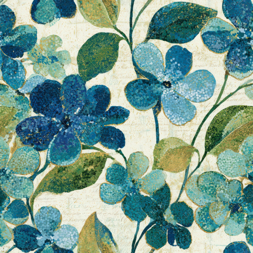 Pointillism Forget Me Nots Sea Glass Gold Digital Paper Pack (DDD013557)