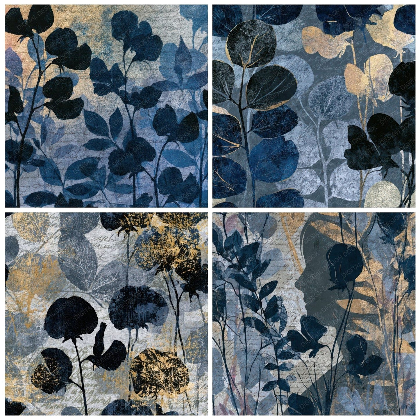Blueprint Sweet Pea Storm Grey Digital Paper Pack (DDD013565)
