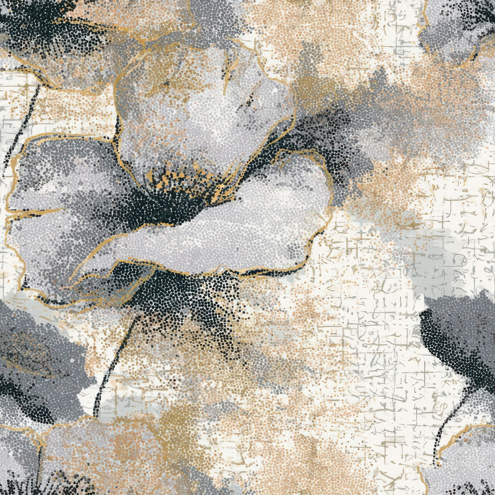 Pointillism Poppy Dove Grey Charcoal Digital Paper Pack (DDD013580)