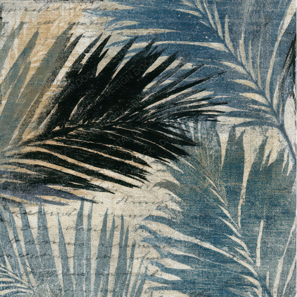 Etching Palm Fronds Linen Slate Digital Paper Pack (DDD013589)