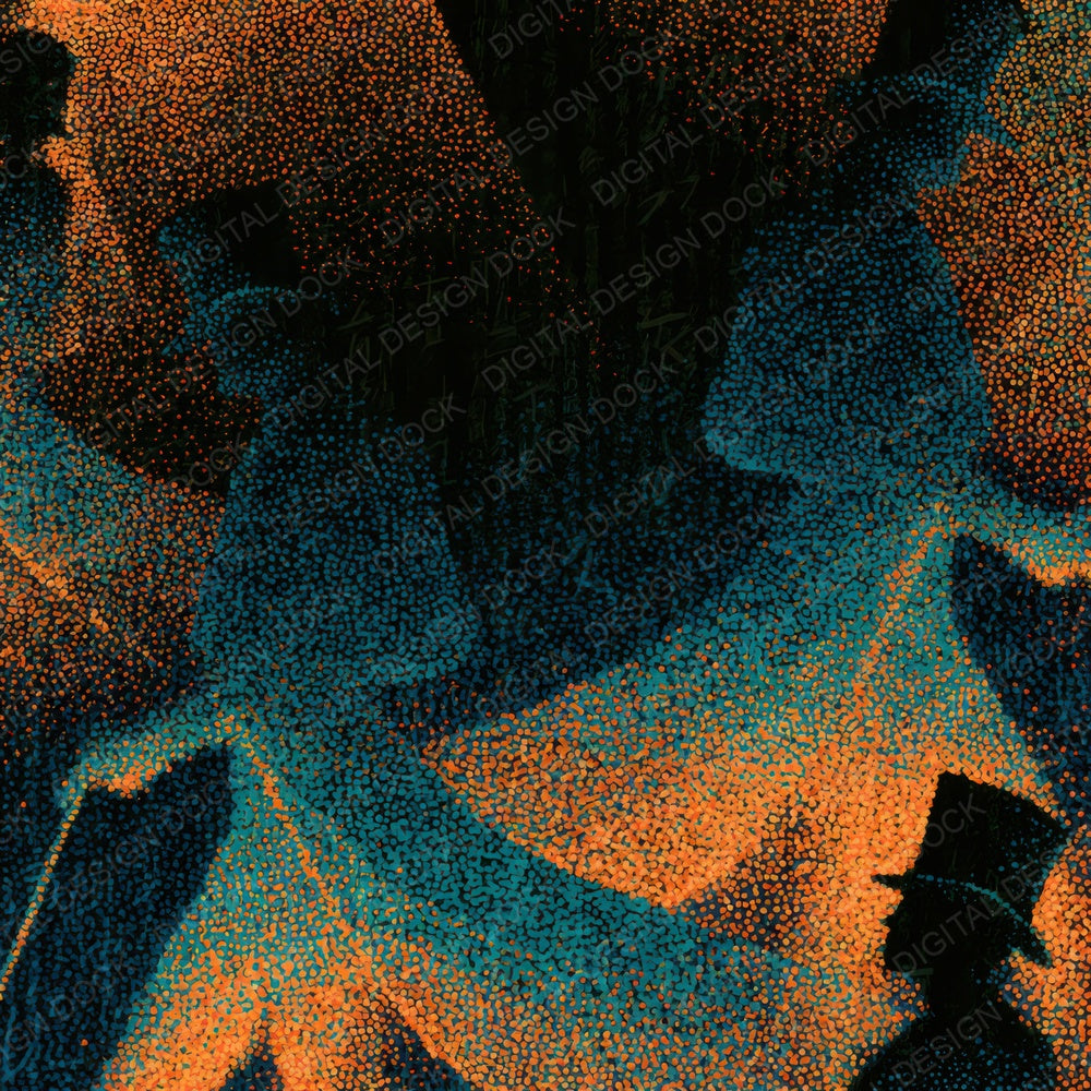 Pointillism Ringmasters Tangerine Turquoise Digital Paper Pack (DDD013601)