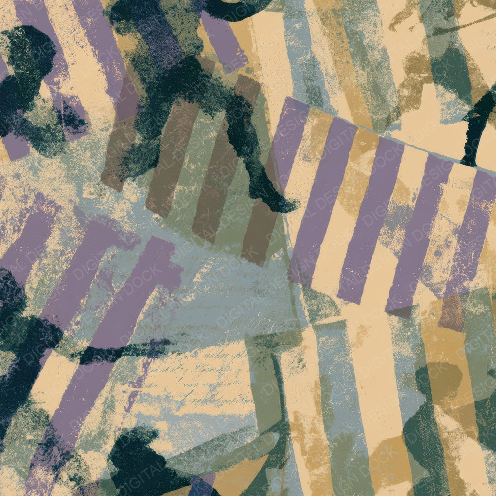 Screenprint Carnival Banners Lilac Sage Digital Paper Pack (DDD013603)