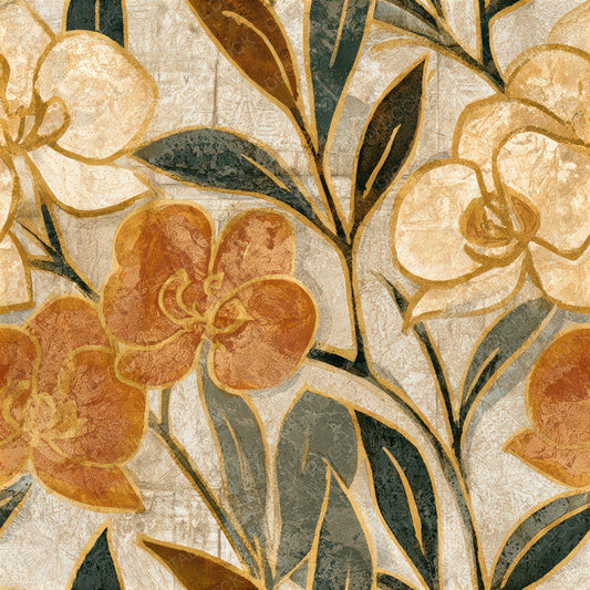 Indian Block Print Orchid Sepia Seamless Digital Paper Pack (DDD013612)
