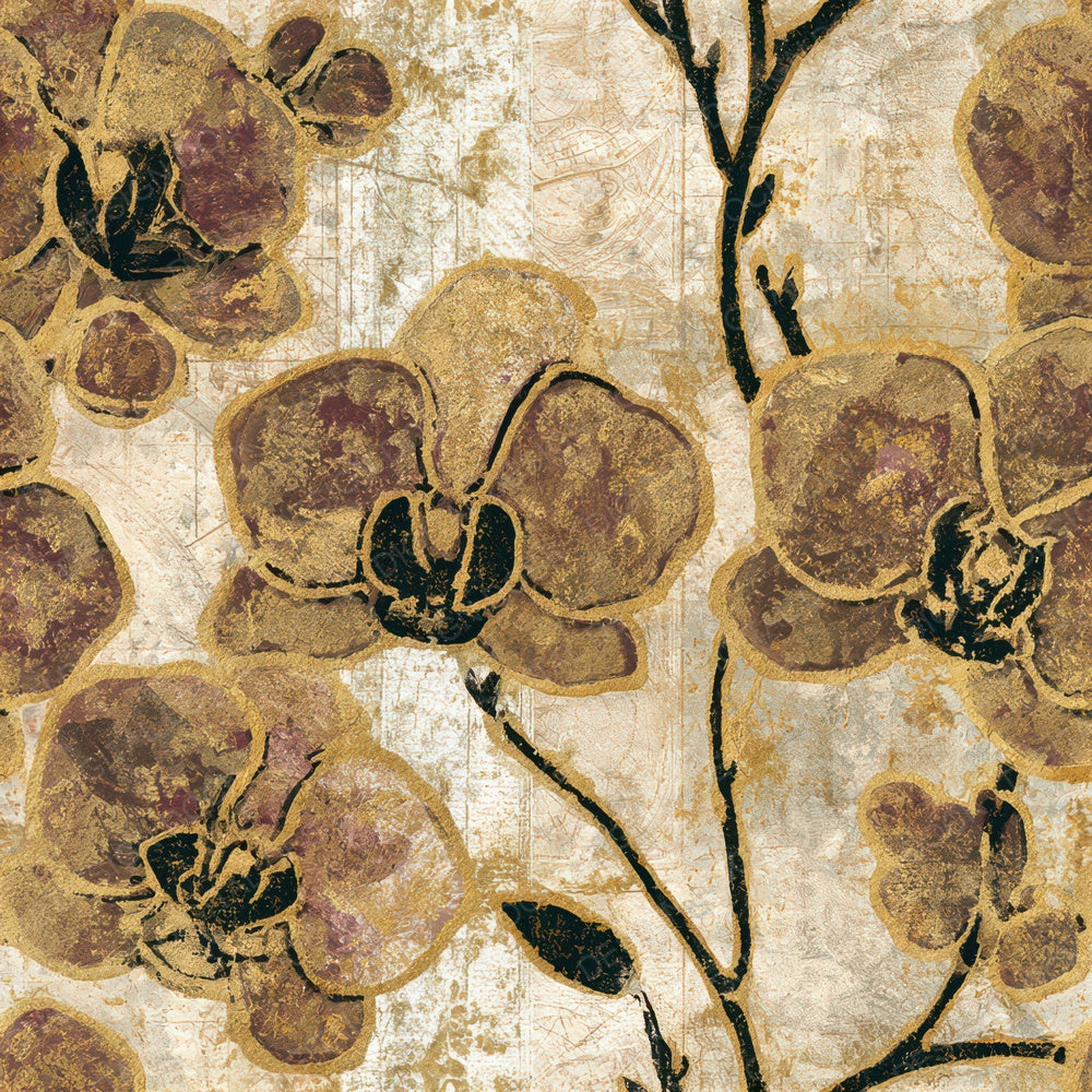Indian Block Print Orchid Sepia Seamless Digital Paper Pack (DDD013612)