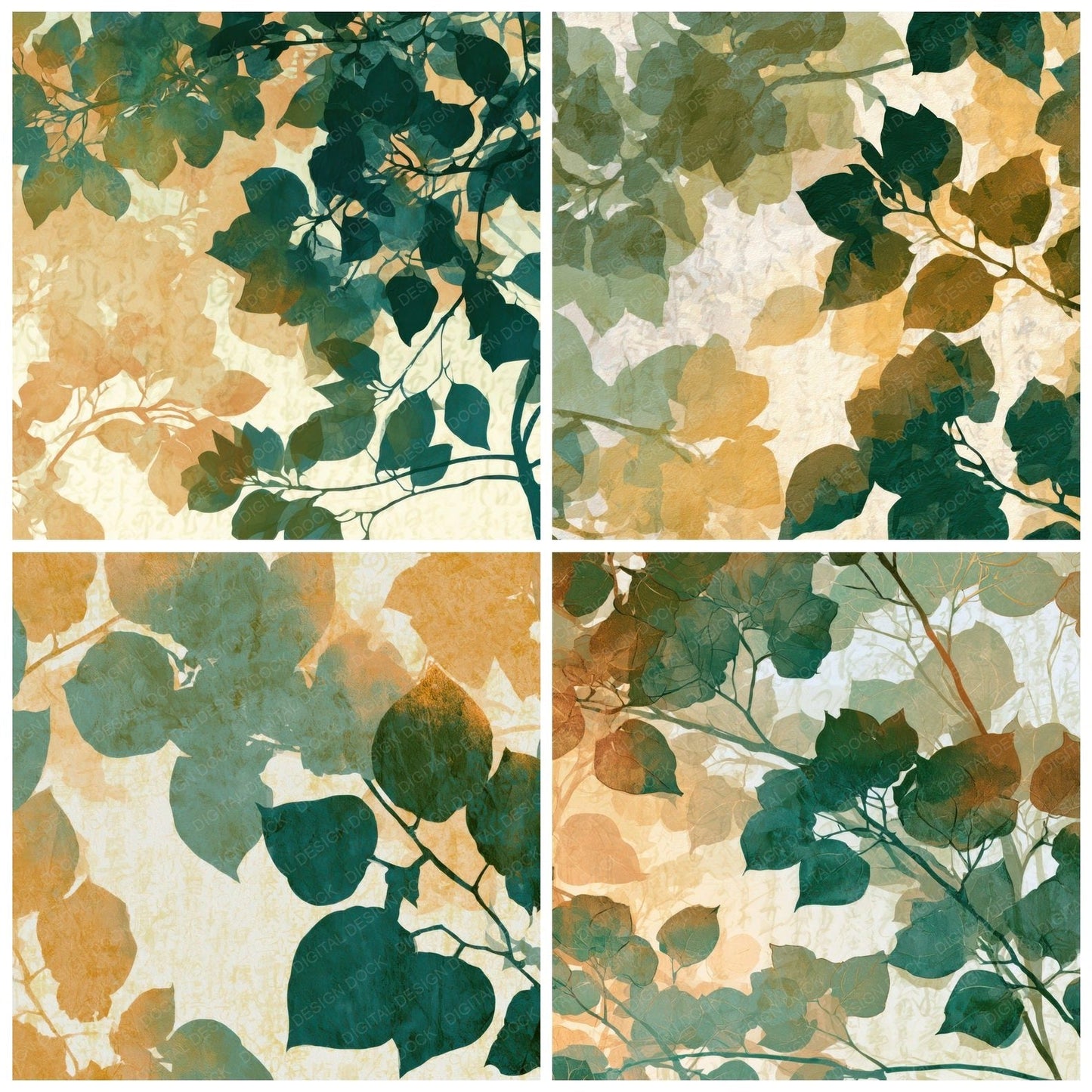 Papercut Bougainvillea Sage Butter Digital Paper Pack (DDD013615)