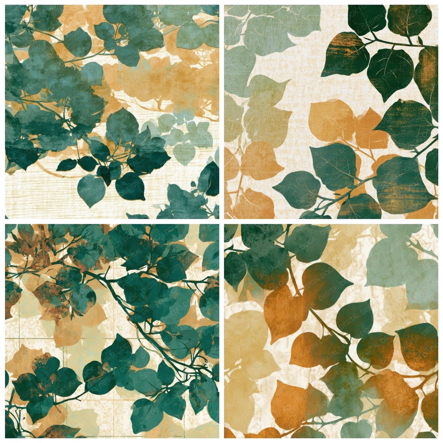 Papercut Bougainvillea Sage Butter Digital Paper Pack (DDD013615)