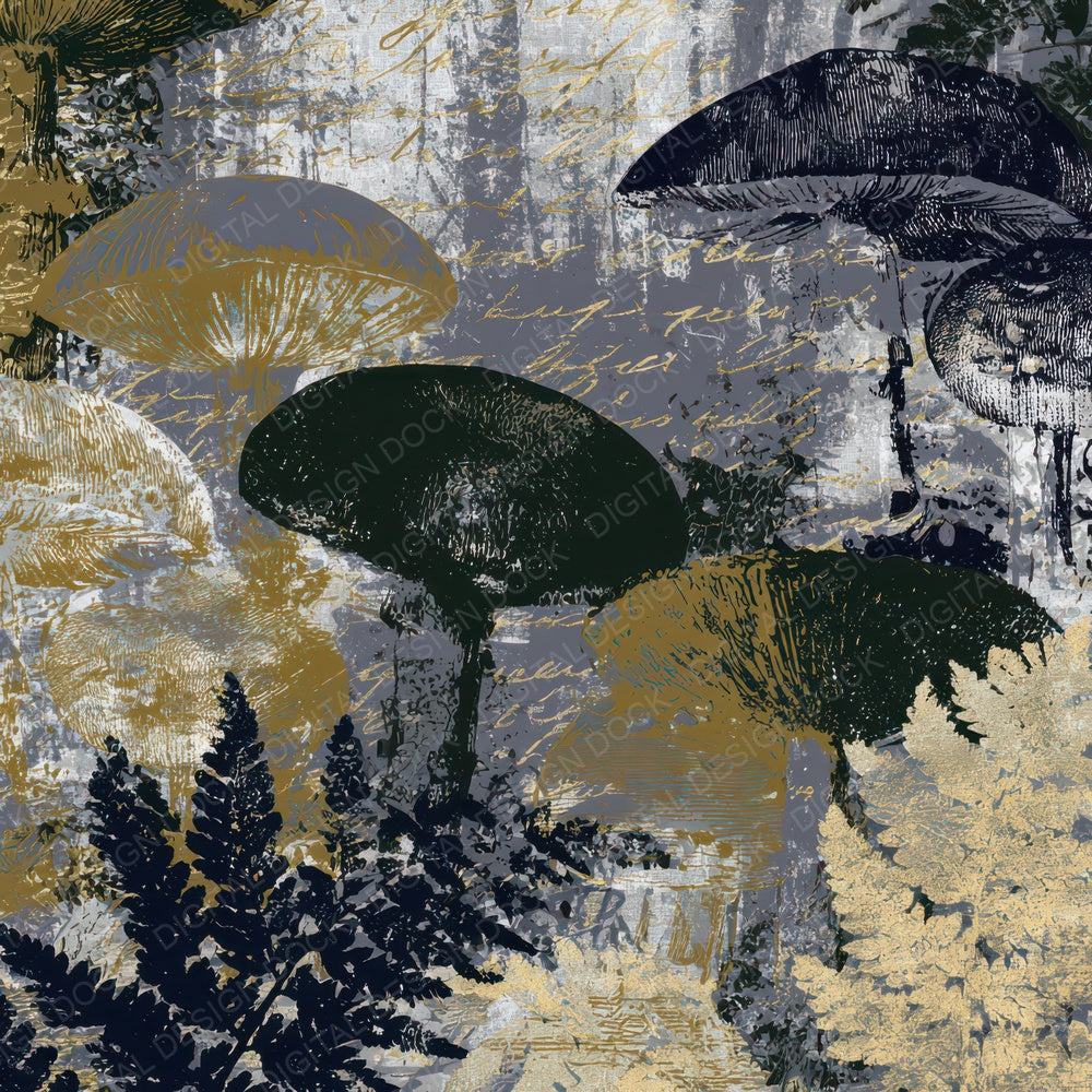 Screenprint Jelly Fungi Storm Silver Digital Paper Pack (DDD013620)